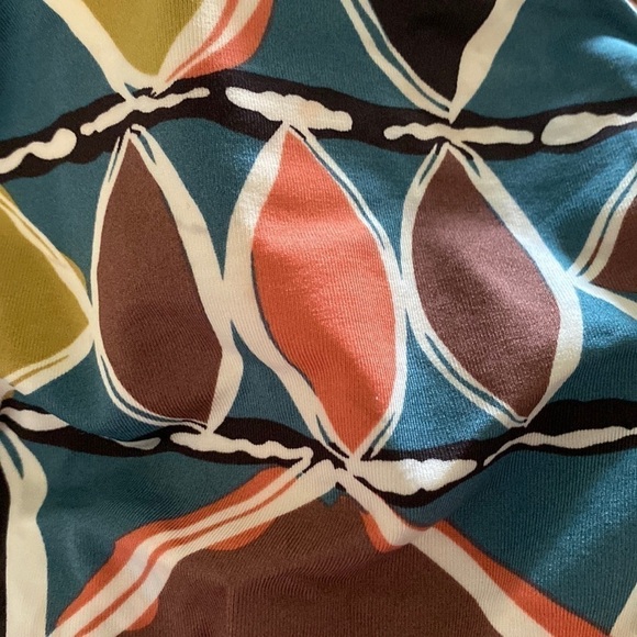 BCBGMAXAZRIA bathing suit bottom geometric bikini olive blue coral brown green - Picture 3 of 12